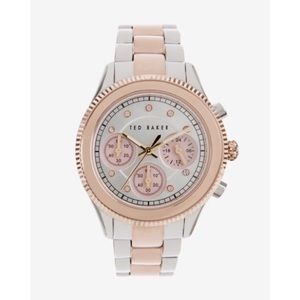 Ted Baker Embellished Two-Tone Chronograph Watch